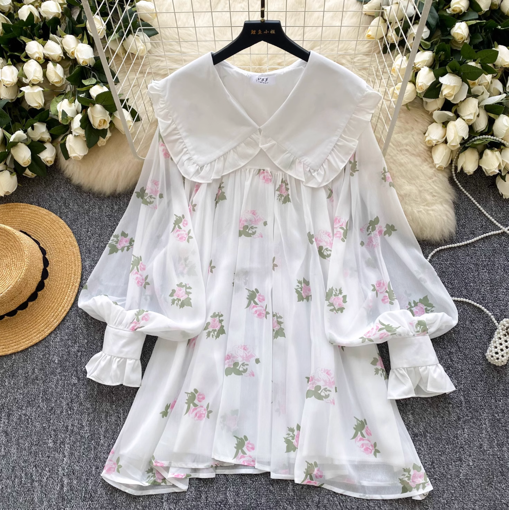 Sweetie Doll Collar Floral Dress