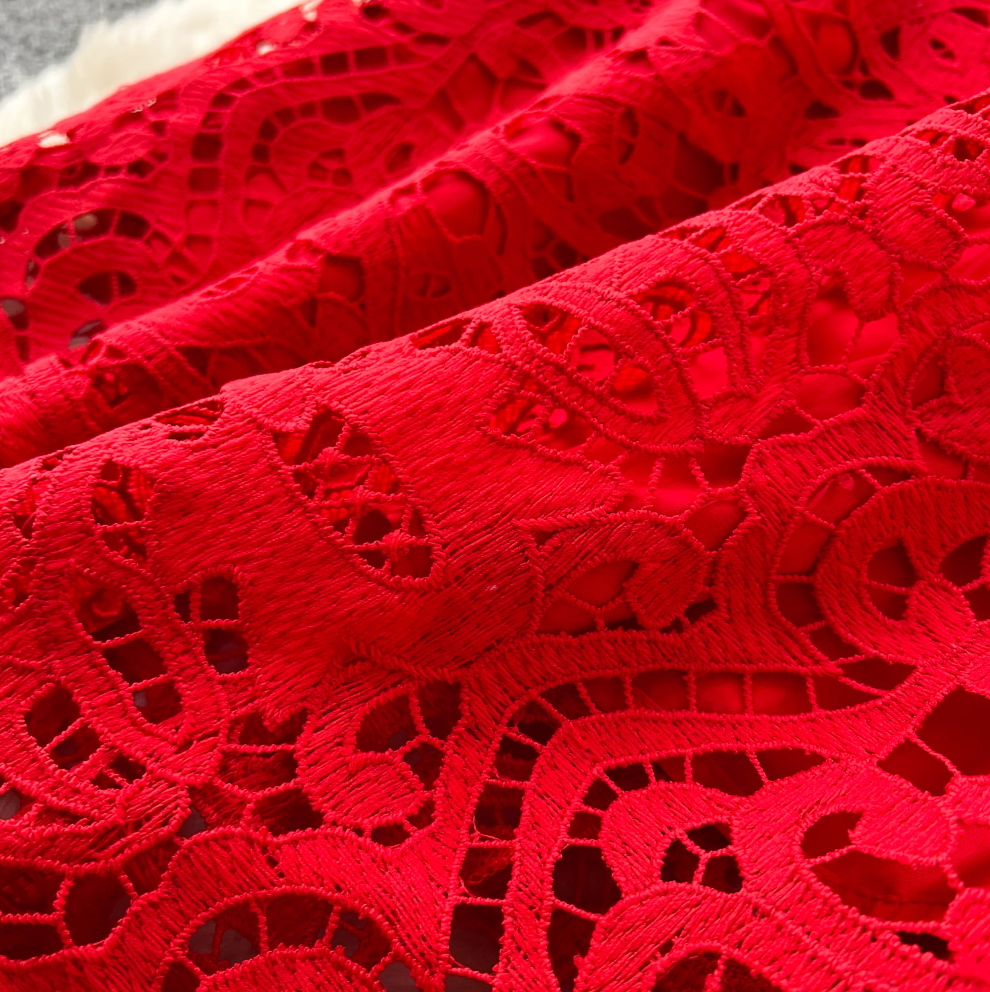 High-end Hollowed Crochet Lace Dress