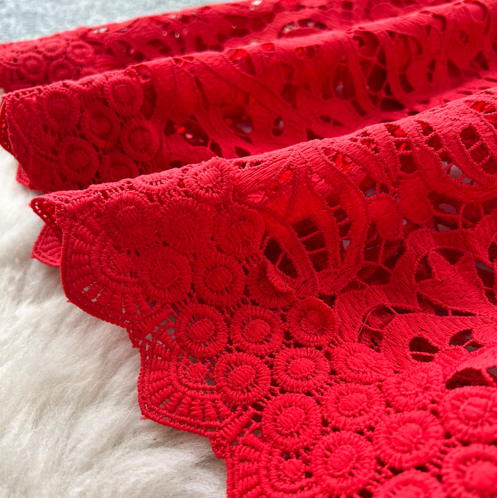 High-end Hollowed Crochet Lace Dress