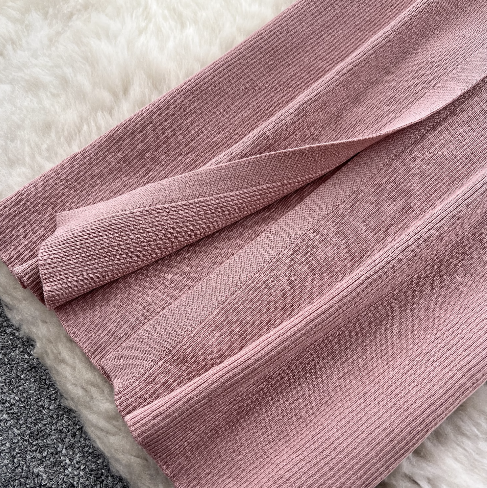 Sleeveless Single-breasted Knitted Dress