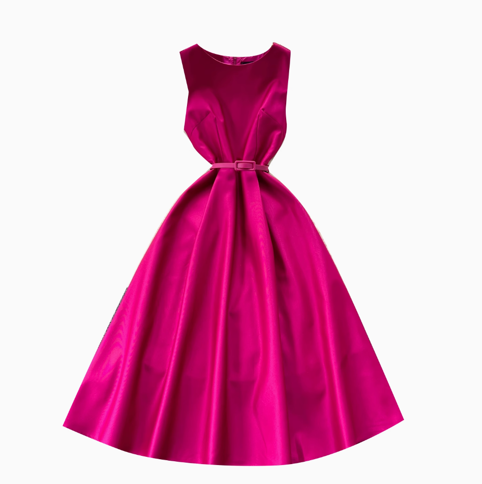 High-end Sleeveless Dress with Belt