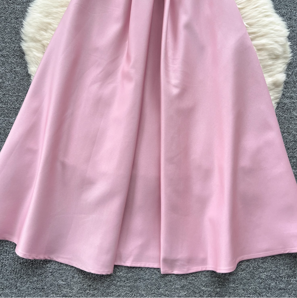High-end Sleeveless Dress with Belt