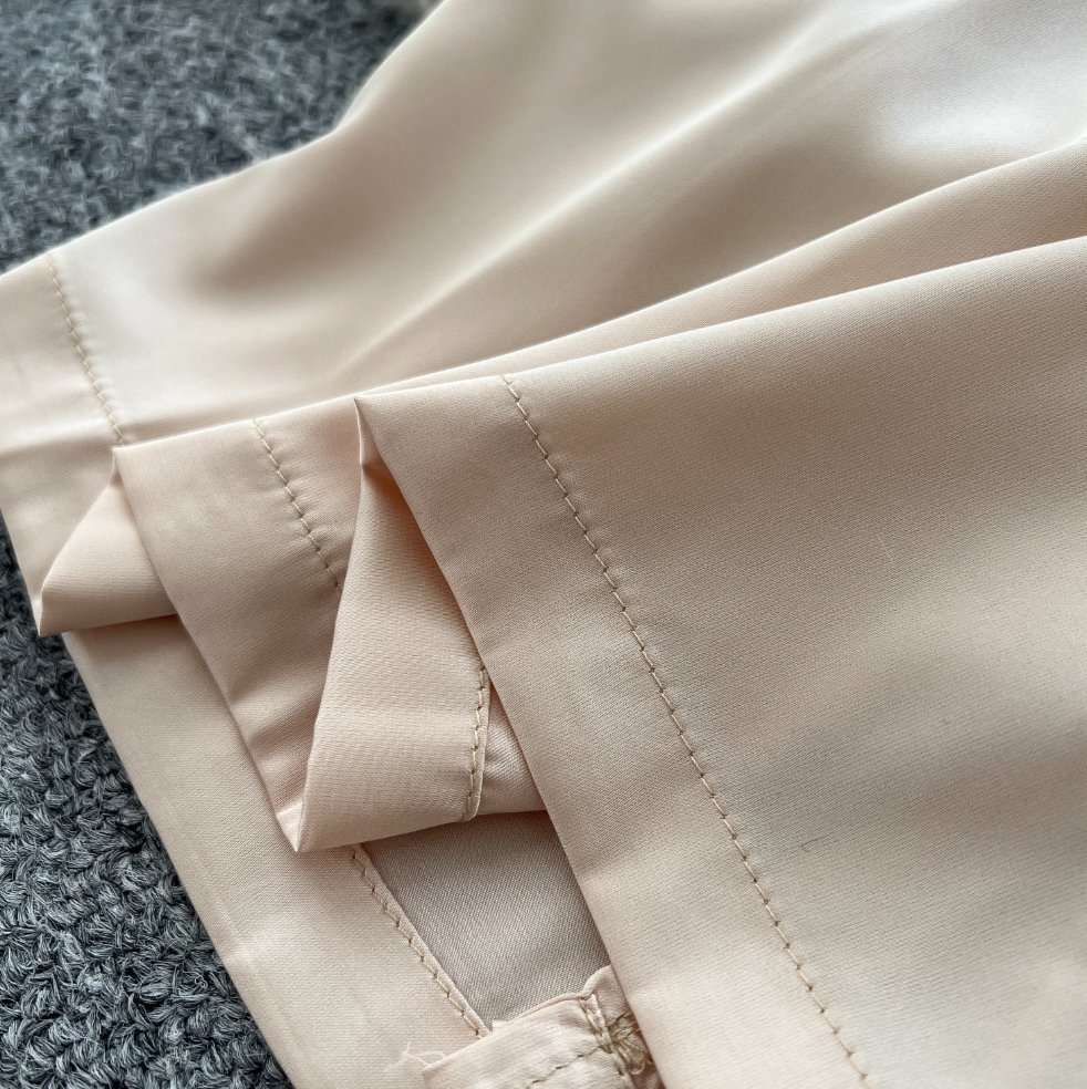Beaded Patchwork Satin Halter Dress