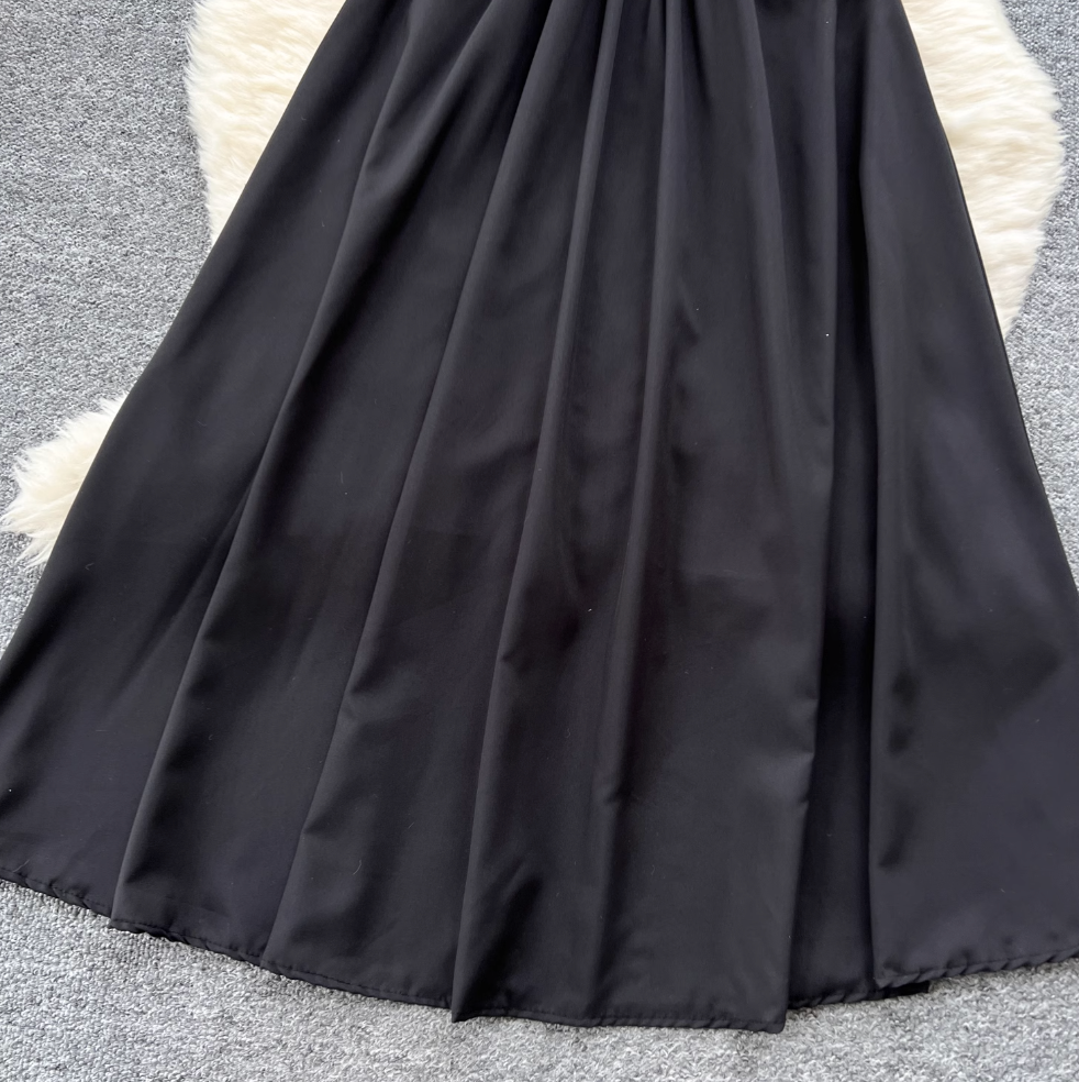 Chic Striped Knit Patchwork Dress