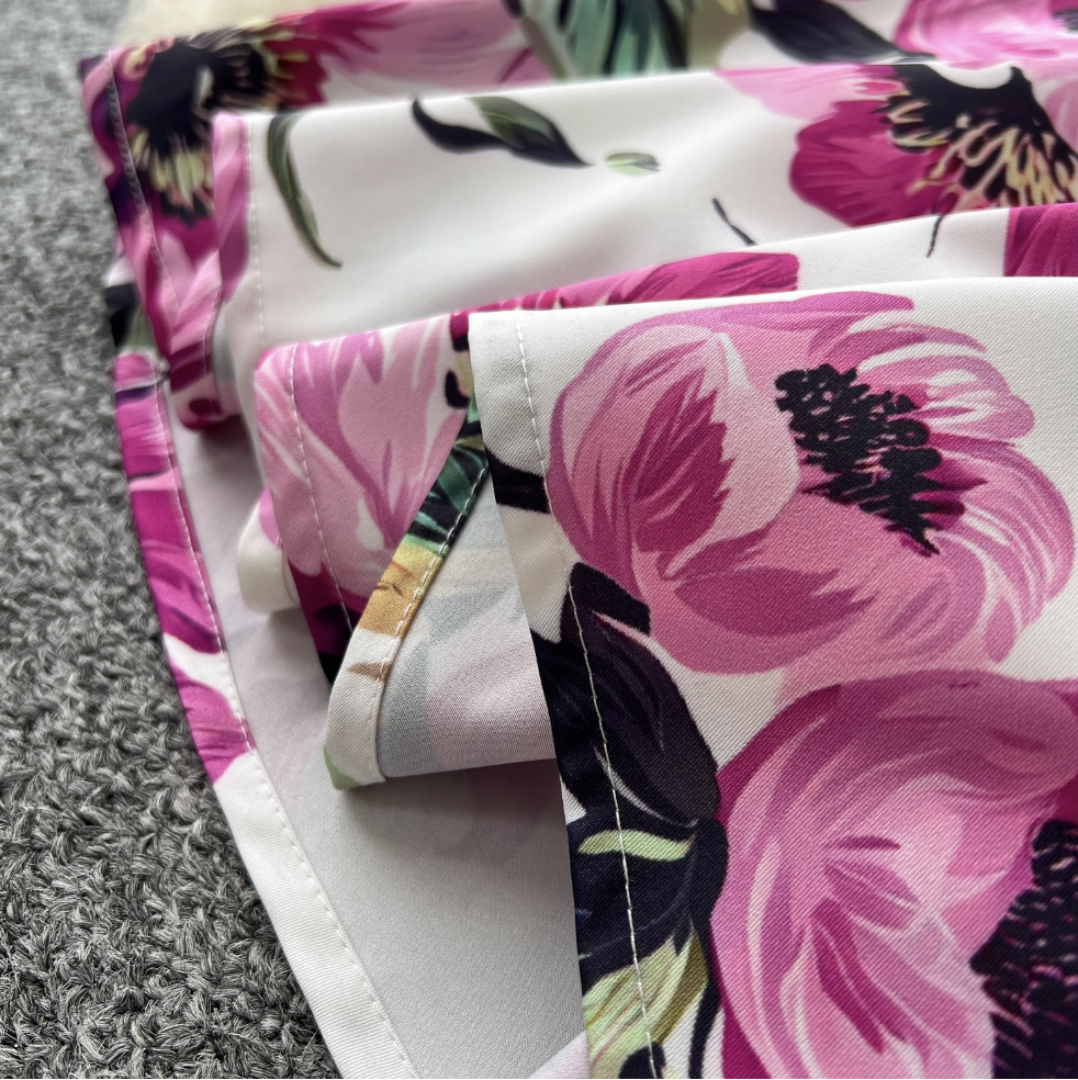 White Knitwear & Floral Skirt 2Pcs