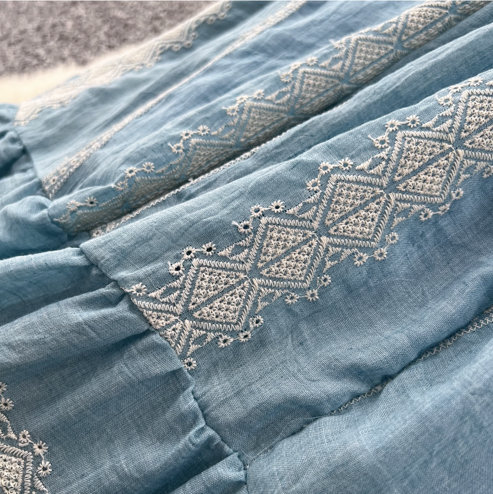 Vintage Wather Embroidered Halter Dress