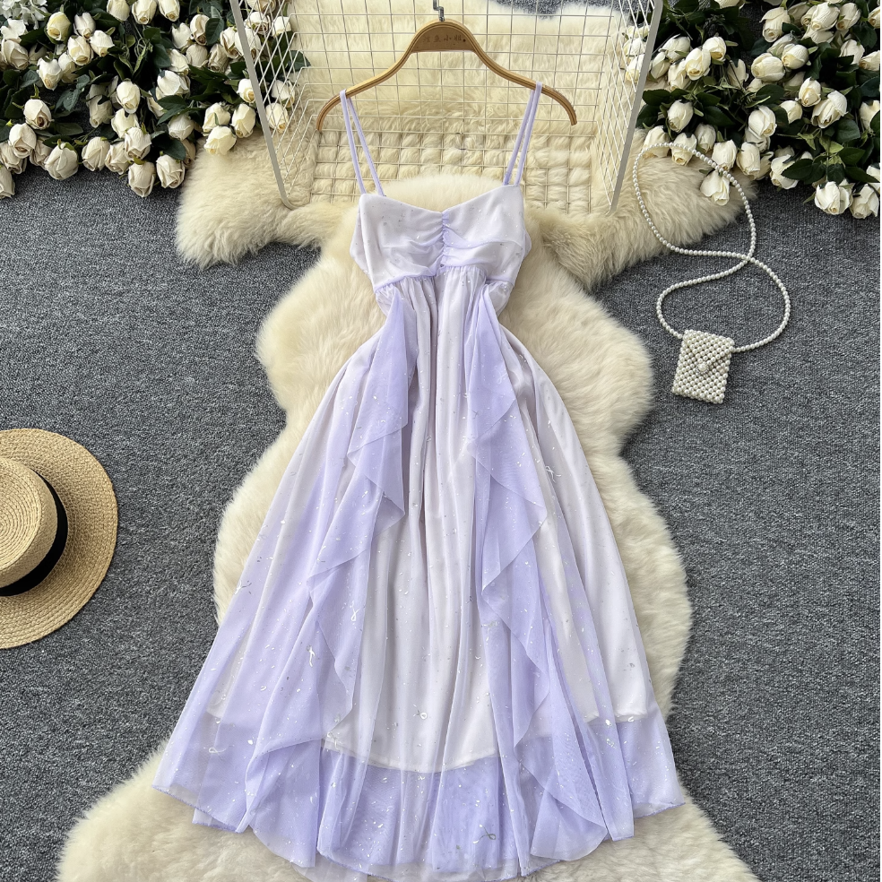 Sweetie Sequined Ruffled Mesh Dress Set