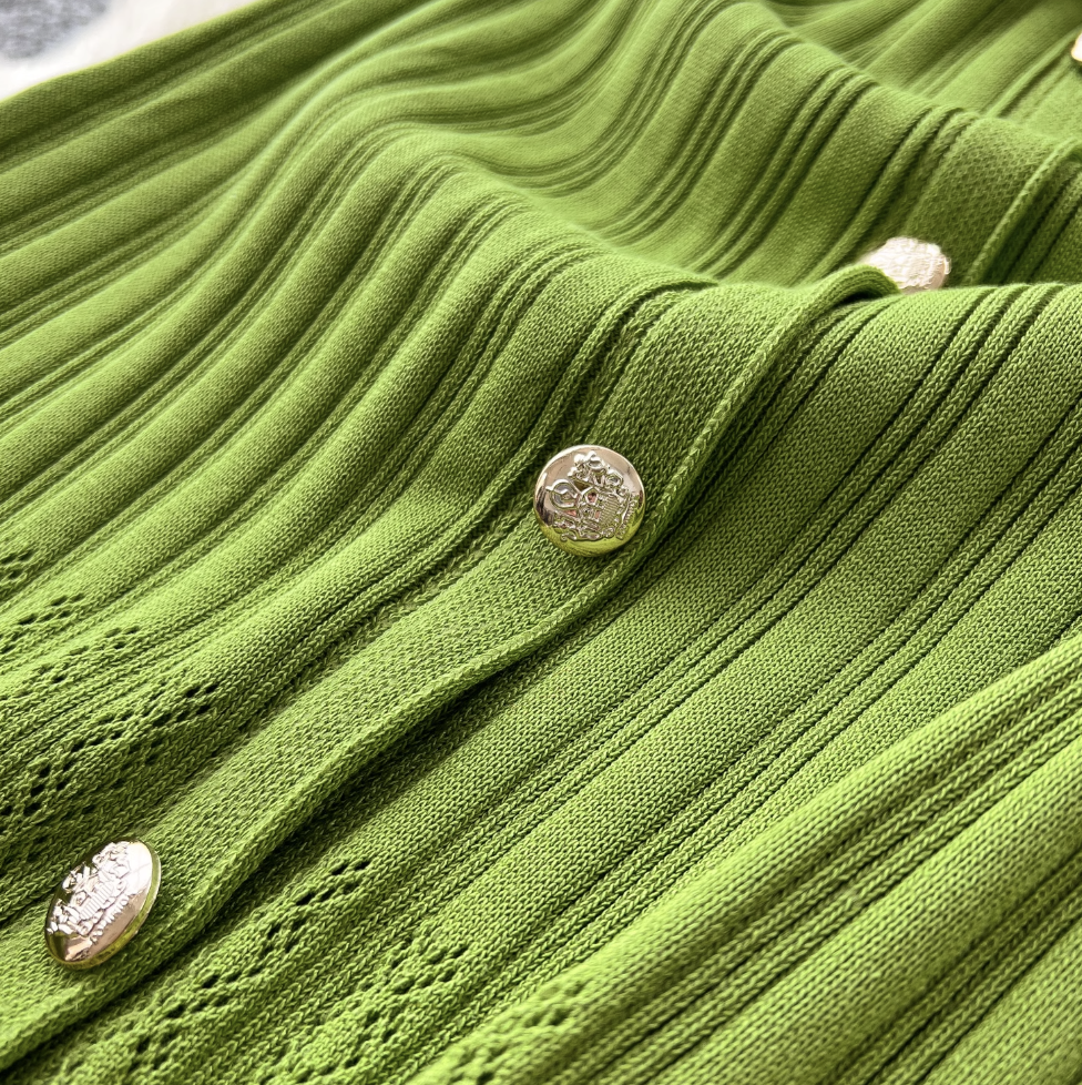 Round Collar Sleeveless Knitted Dress