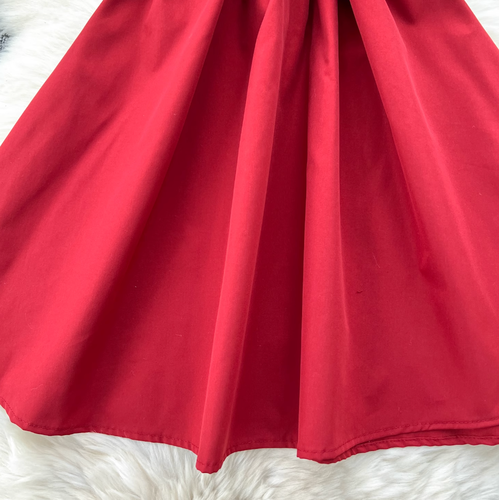 Off-shoulder Ruffled Neckline A-line Dress