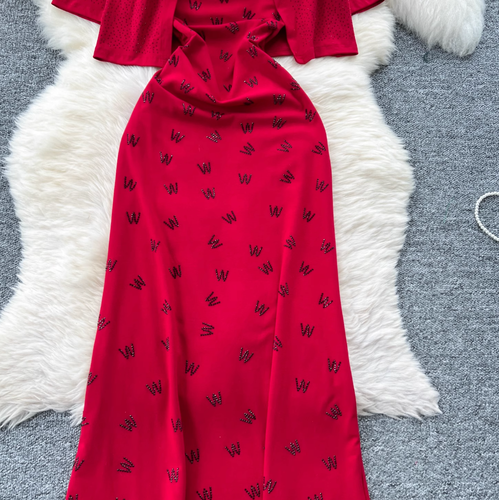 Short Cardigan & Floral Slip Dress 2Pcs