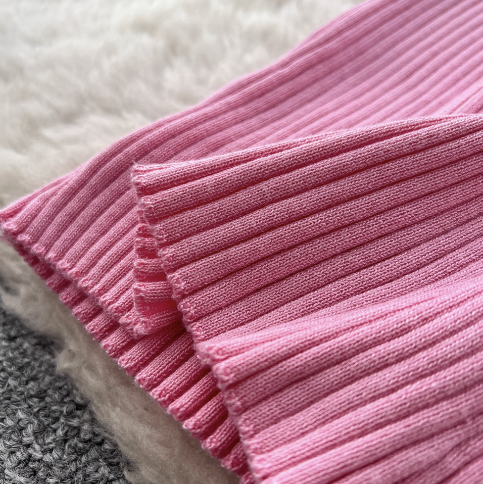 Solid Color Hollowed Waistline Knit Dress