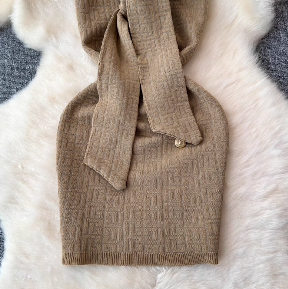 Vintage Sleeveless Labyrinth Knitted Dress