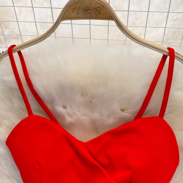 Elegant Color Blocking Patchwork Slip Dress