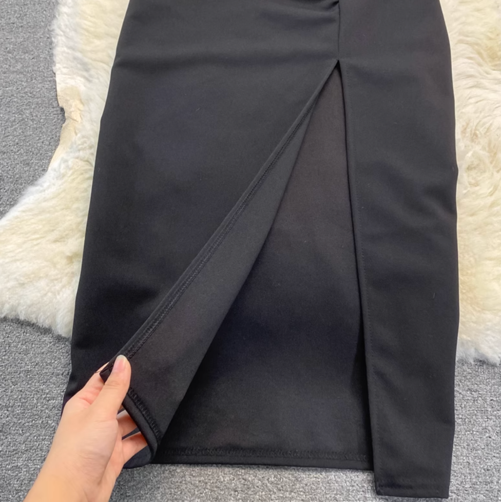 Elegant Color Blocking Patchwork Slip Dress