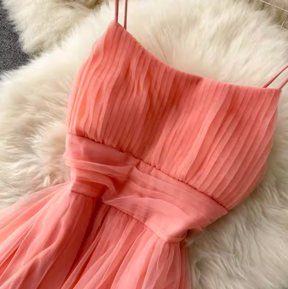 Fairy Puffy Mesh Slip Dress