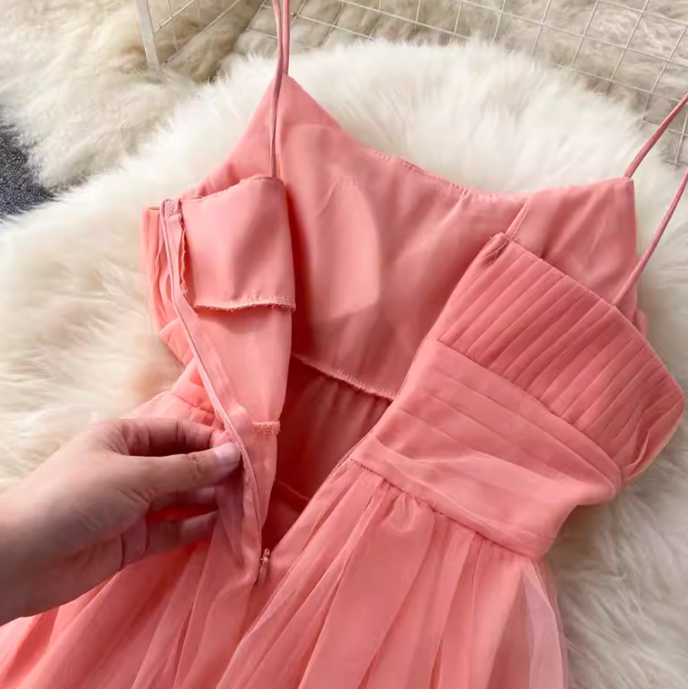 Fairy Puffy Mesh Slip Dress