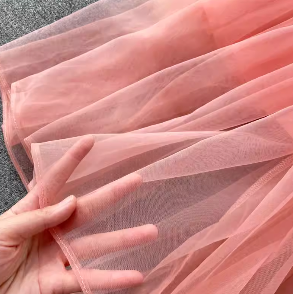 Fairy Puffy Mesh Slip Dress