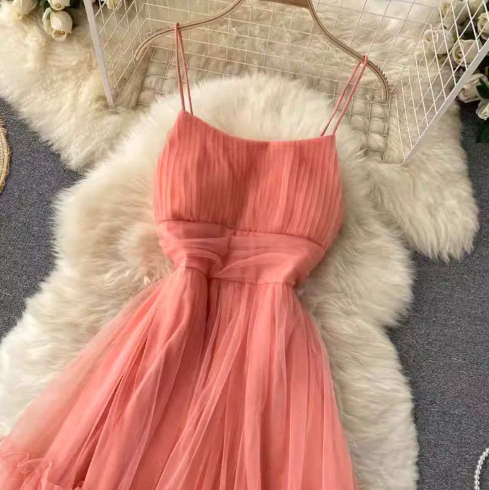 Fairy Puffy Mesh Slip Dress