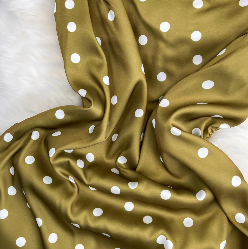 Polka Dot Drawstring Slip Dress