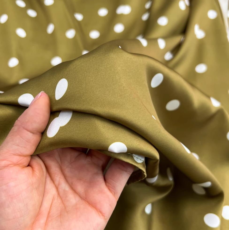 Polka Dot Drawstring Slip Dress