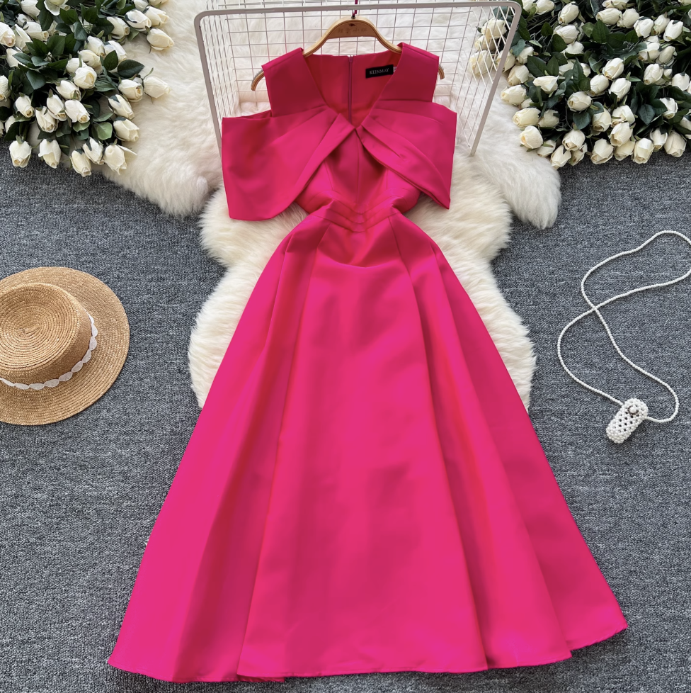 Elegant Hollowed Sleeve Party Dress