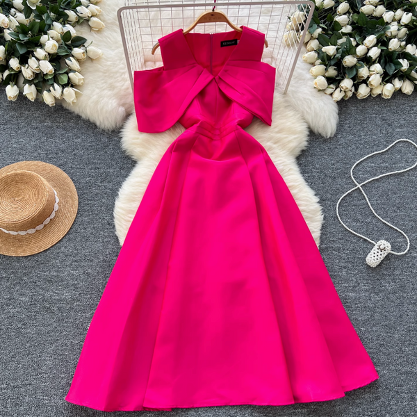 Elegant Hollowed Sleeve Party Dress
