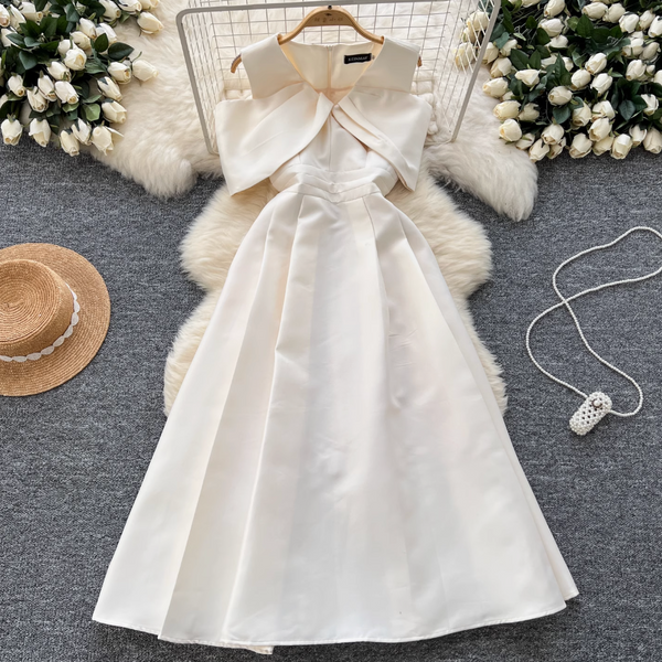 Elegant Hollowed Sleeve Party Dress