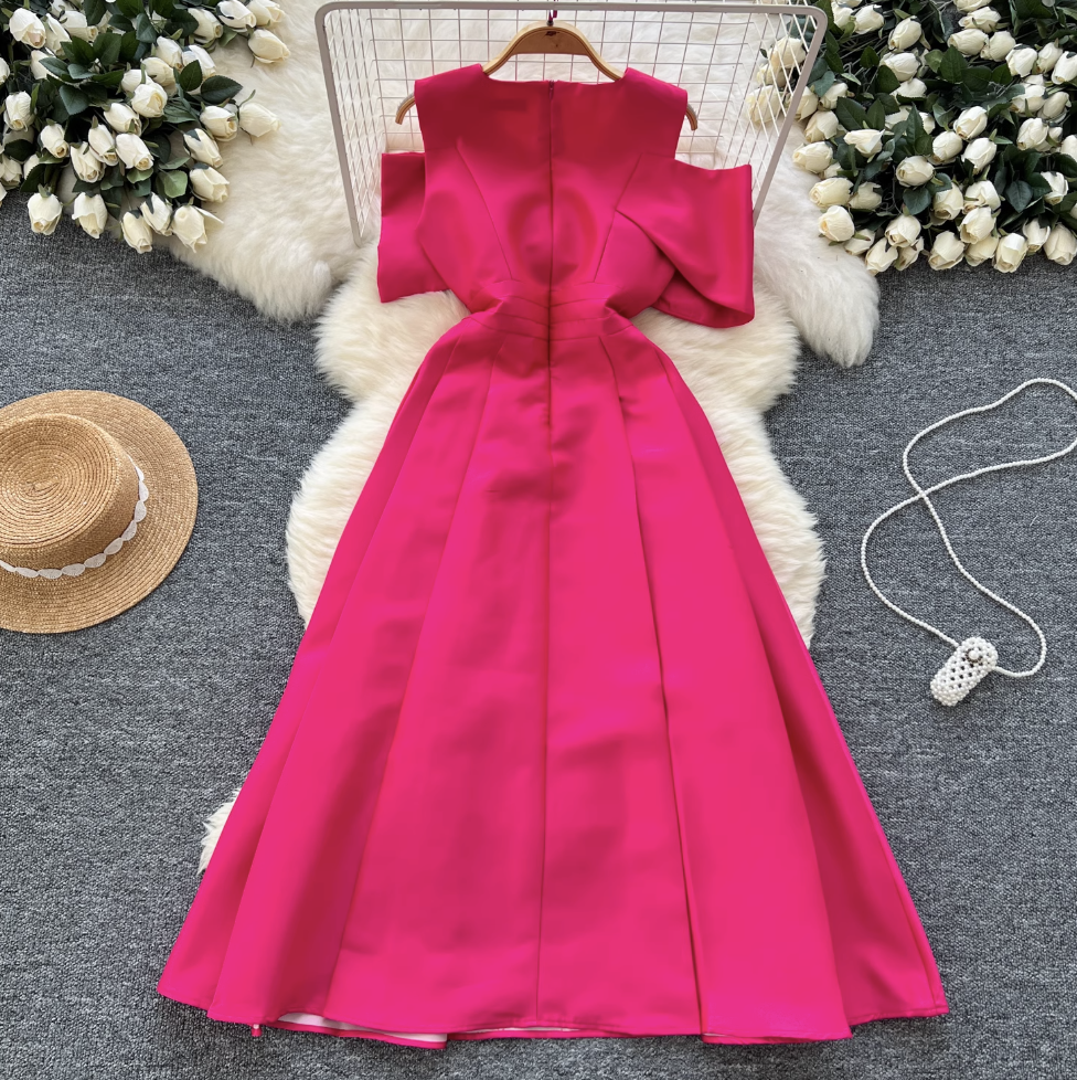 Elegant Hollowed Sleeve Party Dress
