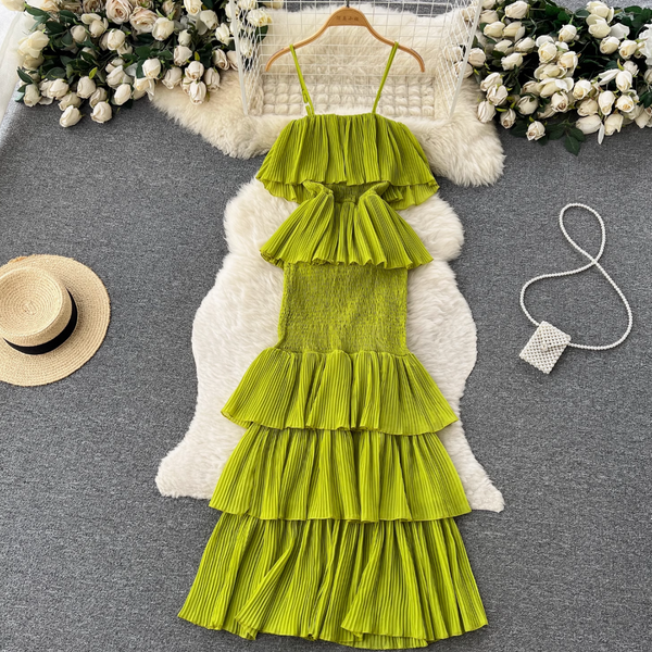Sweetie Ruffled Slip Cake Dress