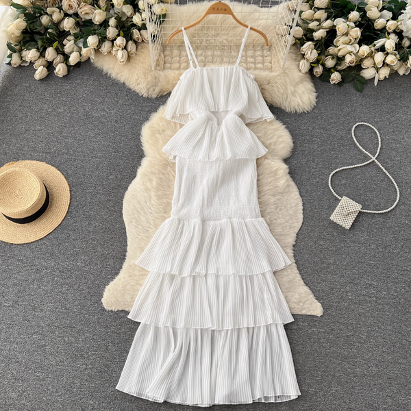 Sweetie Ruffled Slip Cake Dress