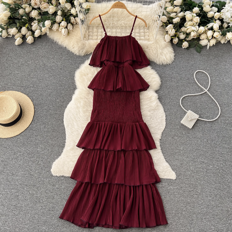 Sweetie Ruffled Slip Cake Dress