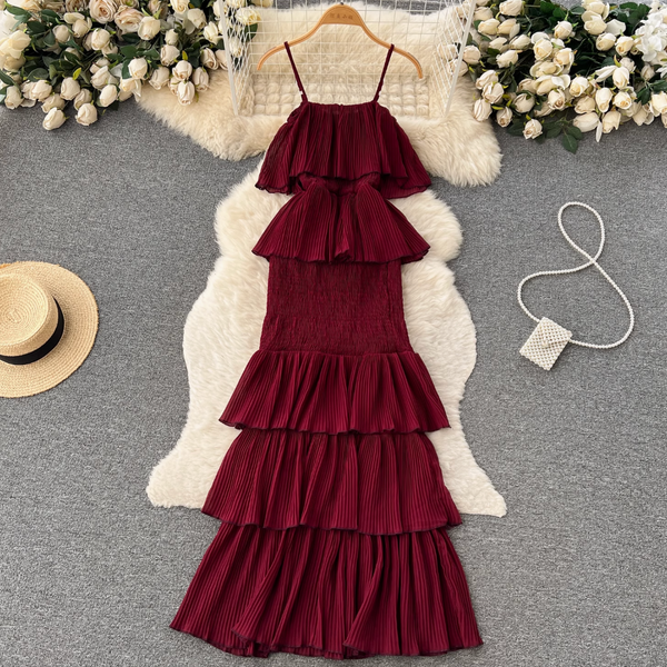 Sweetie Ruffled Slip Cake Dress
