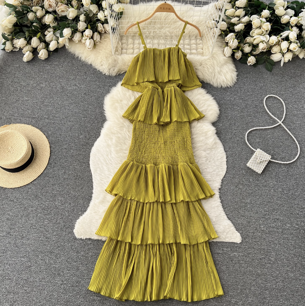 Sweetie Ruffled Slip Cake Dress