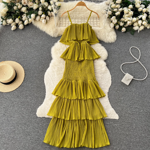 Sweetie Ruffled Slip Cake Dress
