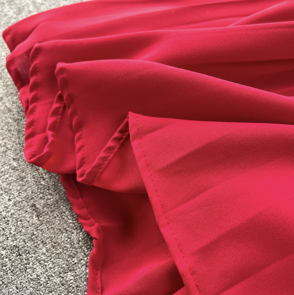 V-neck Knotted Bow Pleated Dress