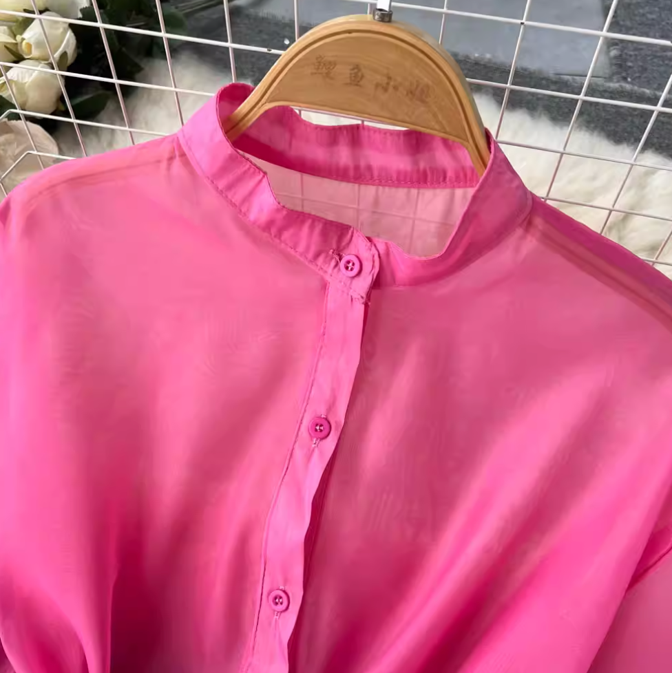 Niche Bow-tie Ruffled Shirt Dress