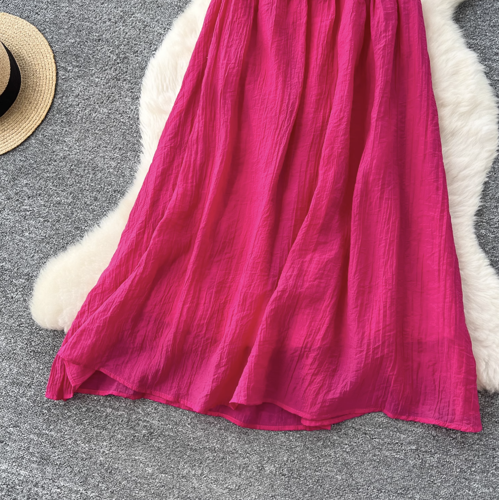 V-neck Backless Slim Slip Dress