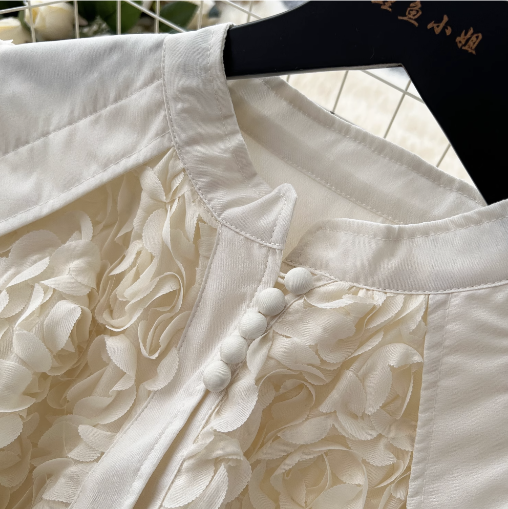 Courtly 3D Ruffled A-line Dress