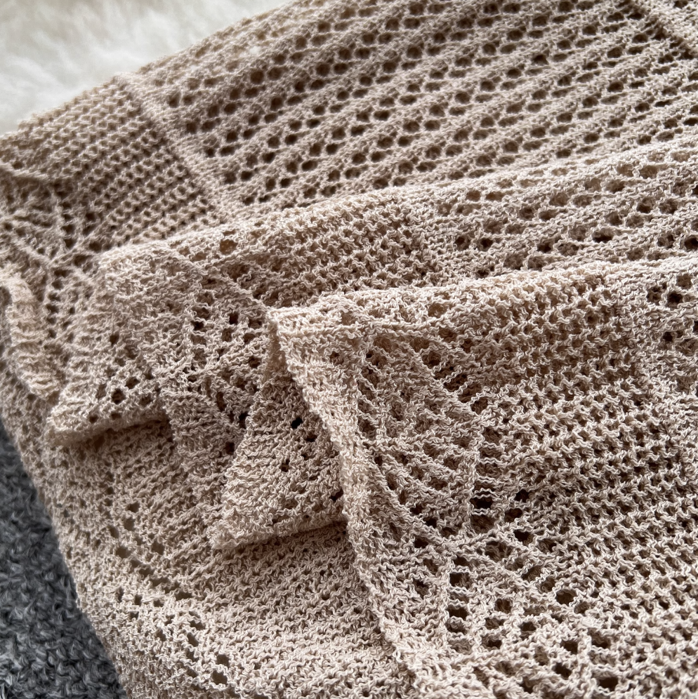Hollowed Crochet Dress & Slip Dress 2Pcs