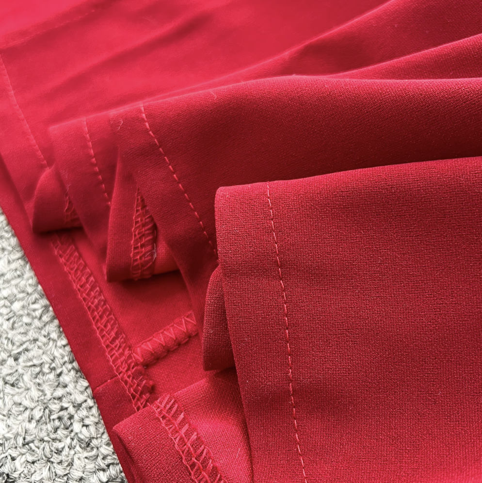 Wine Red Ruffled Split Halter Dress