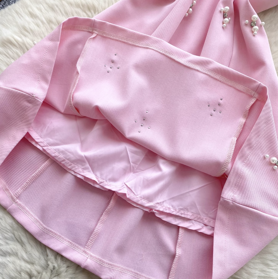 Premium Rhinestone Studded Halter Dress