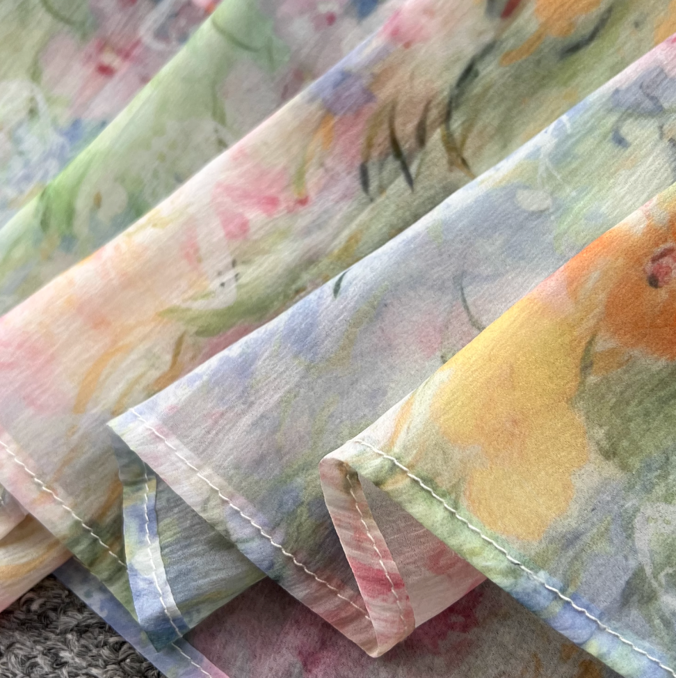 Fairy Colorful Printed Chiffon Slip Dress