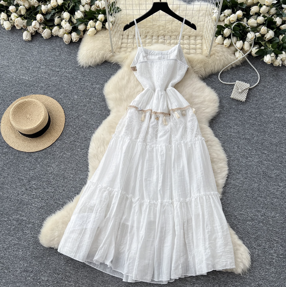 Bohemian Sequined Embroidery Slip Dress