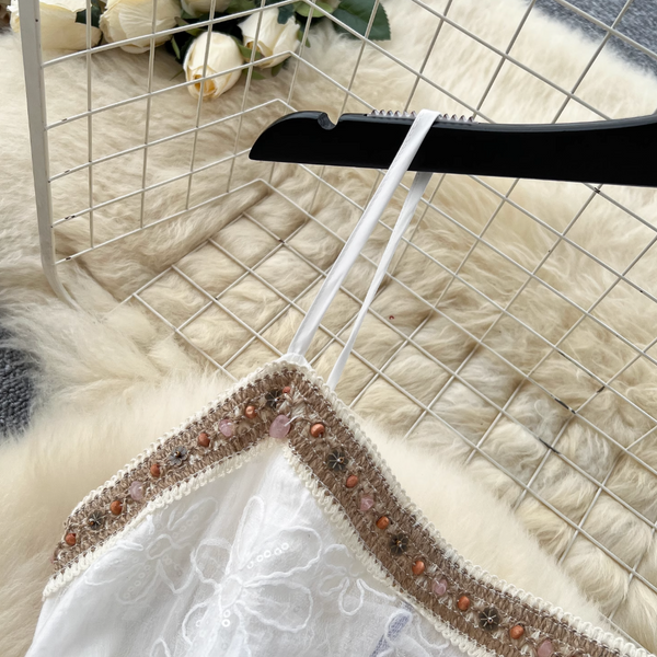 Bohemian Sequined Embroidery Slip Dress