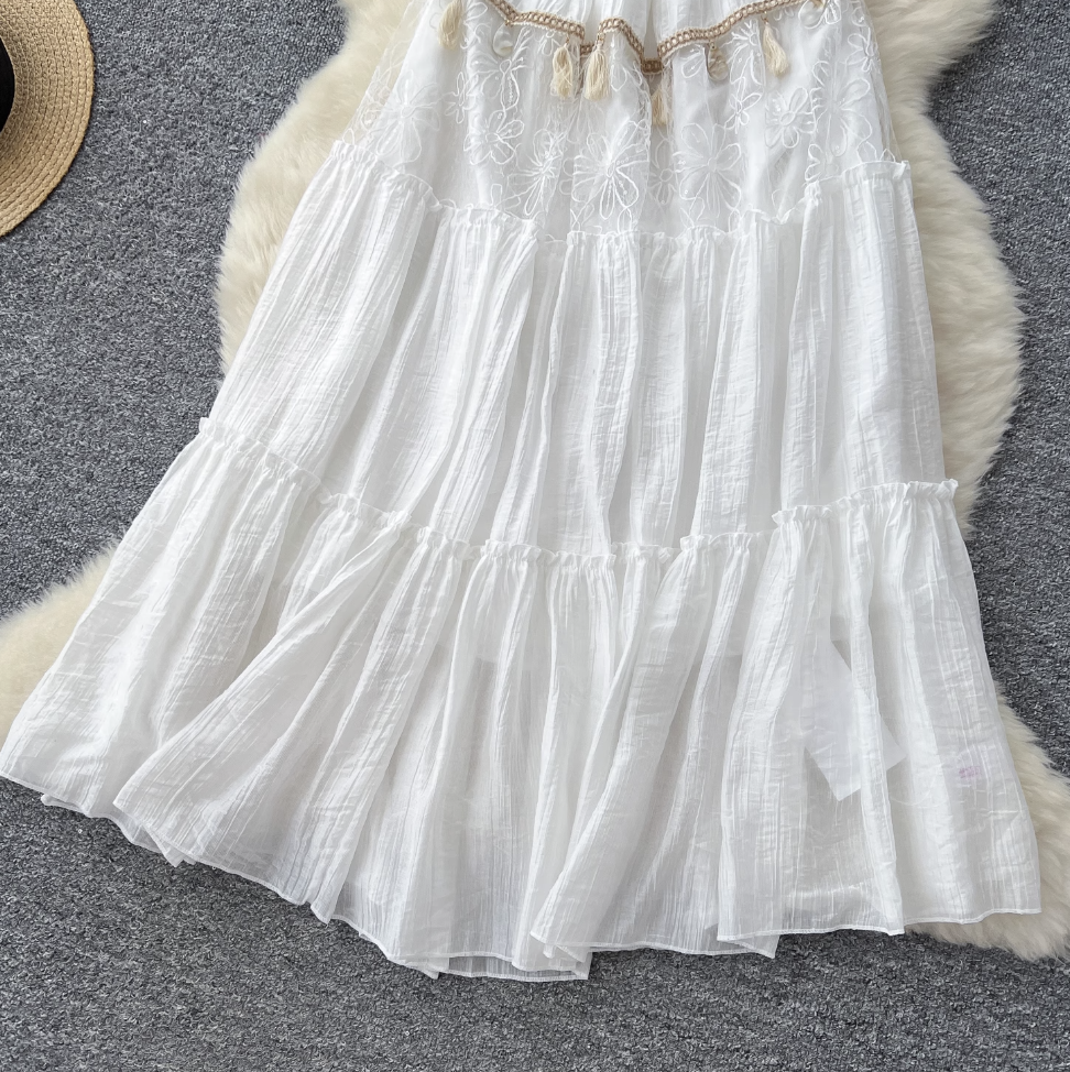 Bohemian Sequined Embroidery Slip Dress