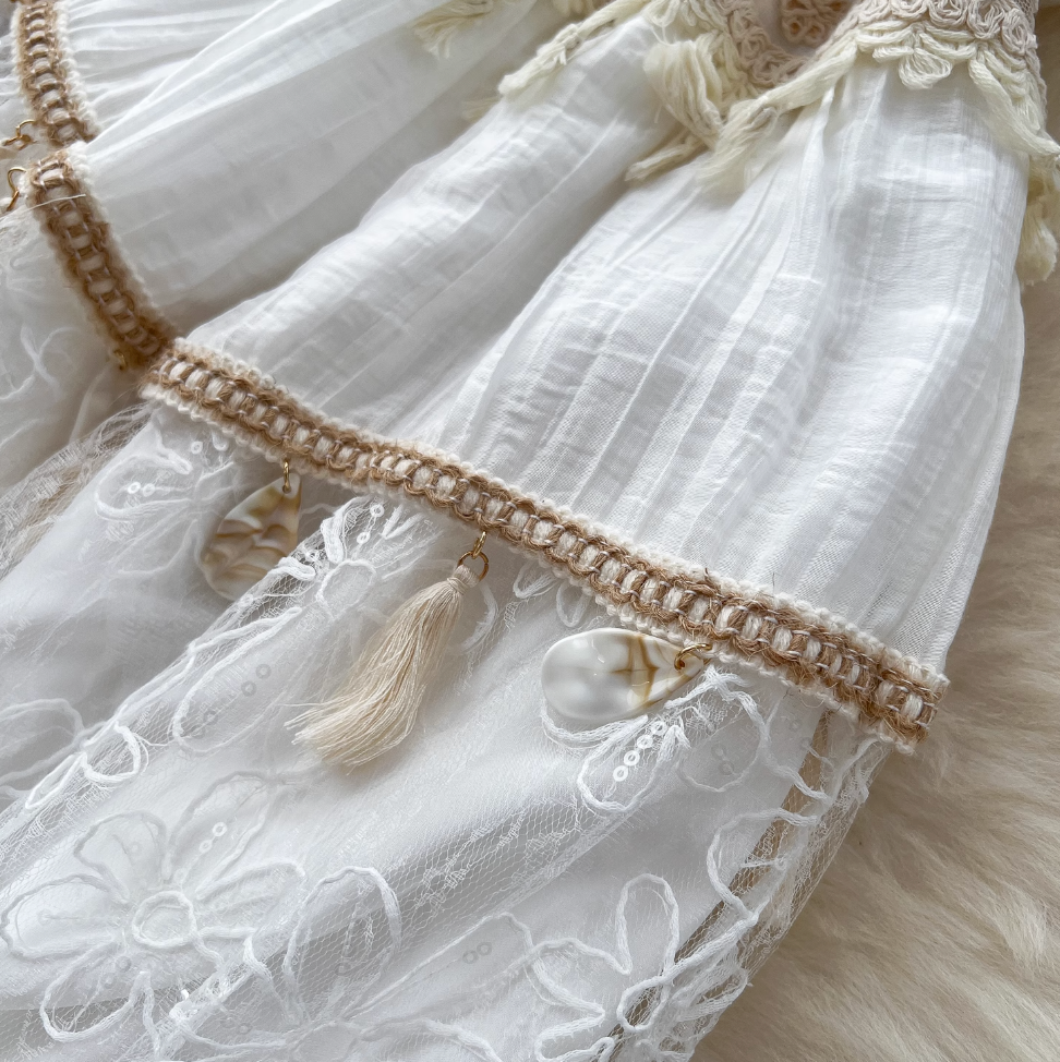 Bohemian Sequined Embroidery Slip Dress