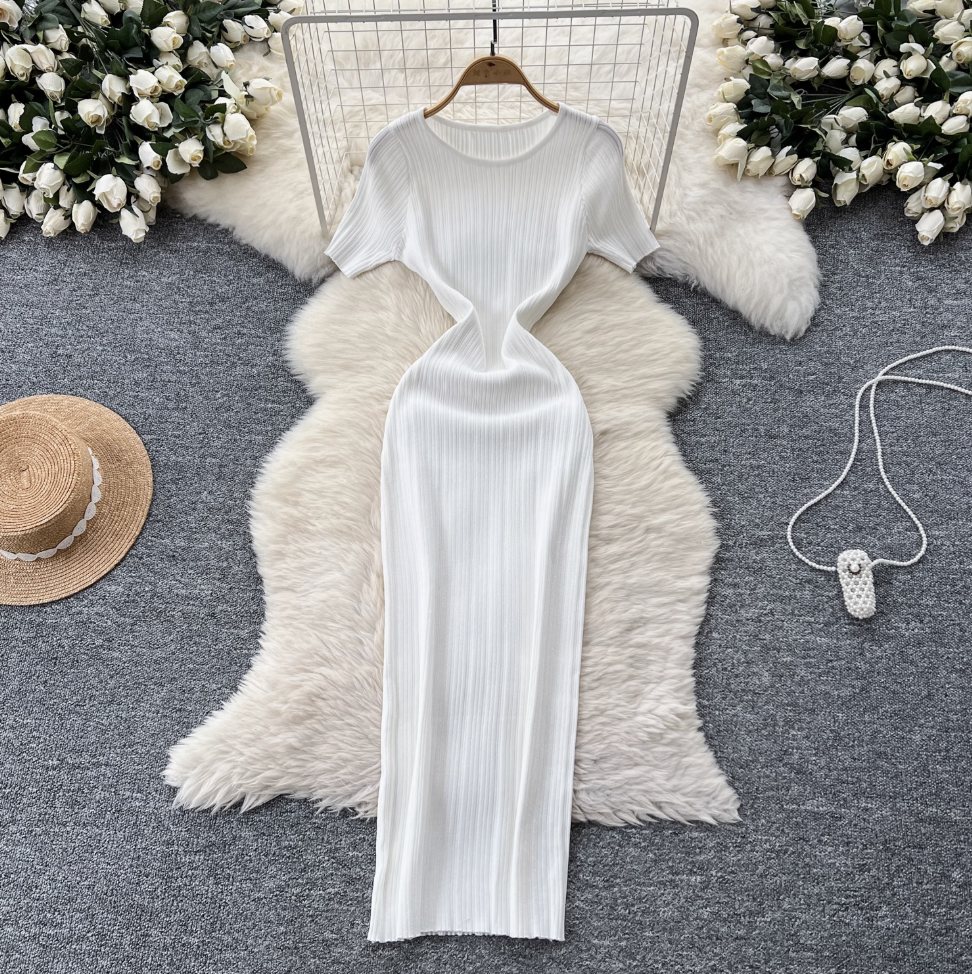 Premium Solid Color Bodycon Knit Dress