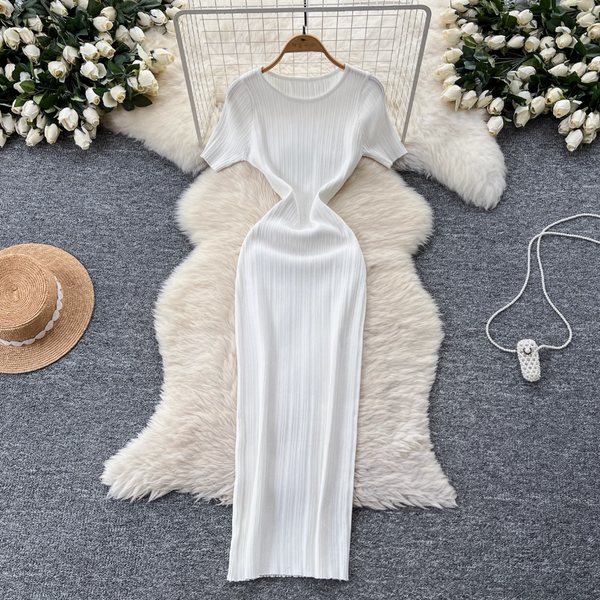 Premium Solid Color Bodycon Knit Dress