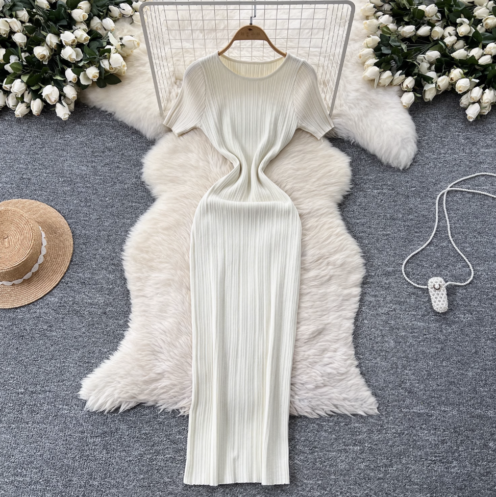 Premium Solid Color Bodycon Knit Dress
