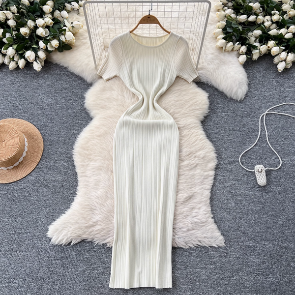 Premium Solid Color Bodycon Knit Dress